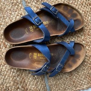 Birkenstocks Giza strap blue sandals